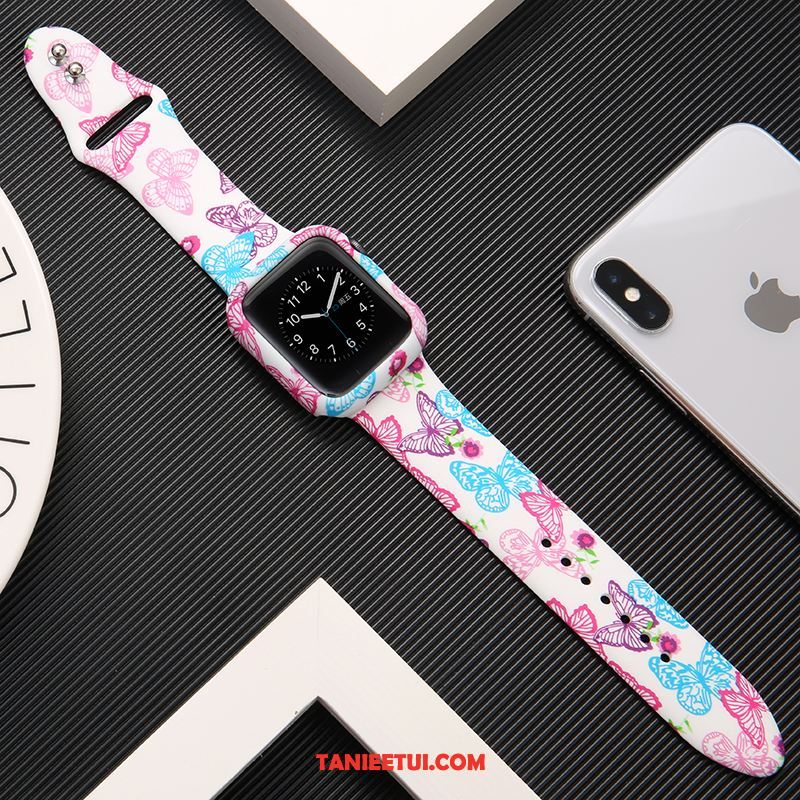 Etui Apple Watch Series 2 Modna Marka Drukowana Silikonowe, Obudowa Apple Watch Series 2 Lampart Khaki Ochraniacz
