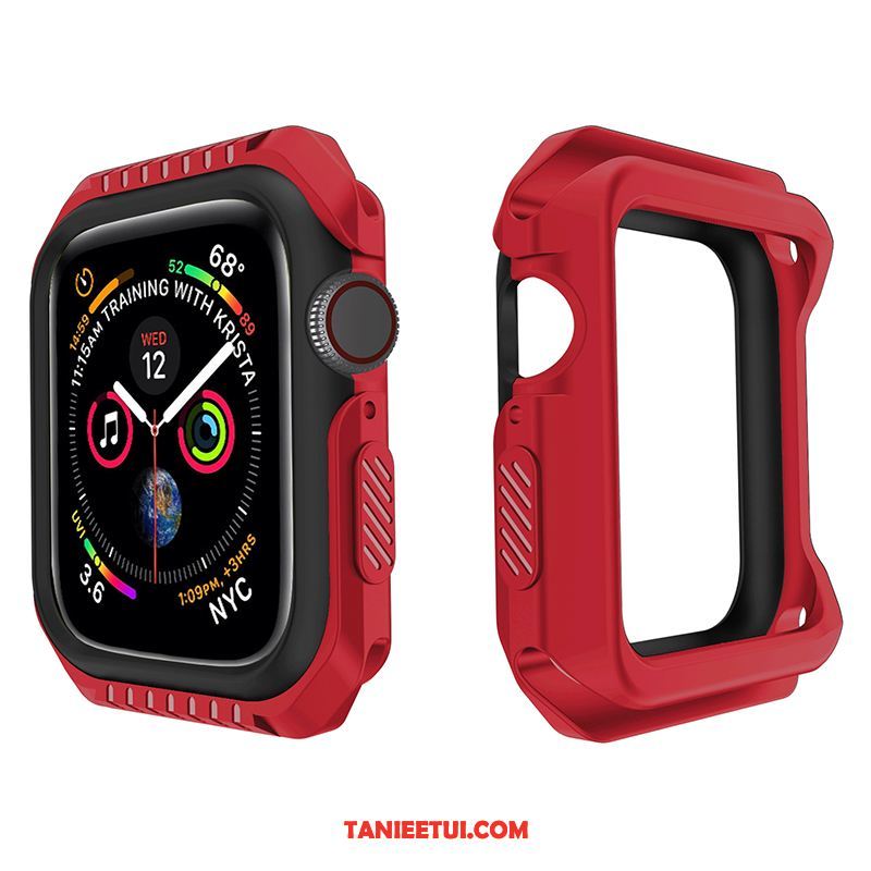Etui Apple Watch Series 4 Akcesoria Bicolored Granica, Pokrowce Apple Watch Series 4 Silikonowe Sportowe Czerwony