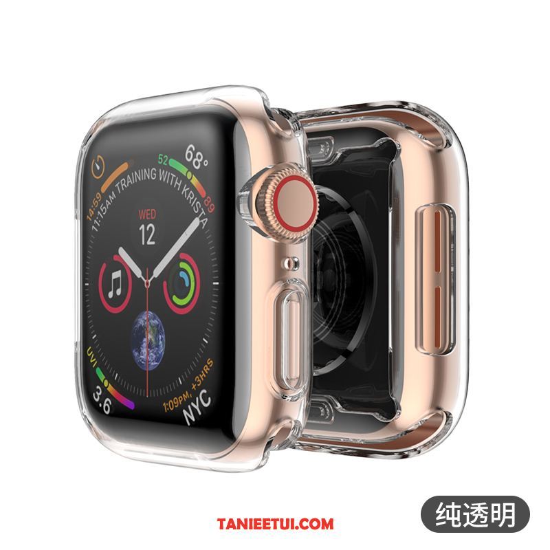 Etui Apple Watch Series 4 All Inclusive Cienkie Silikonowe, Obudowa Apple Watch Series 4 Poszycie Miękki Różowe