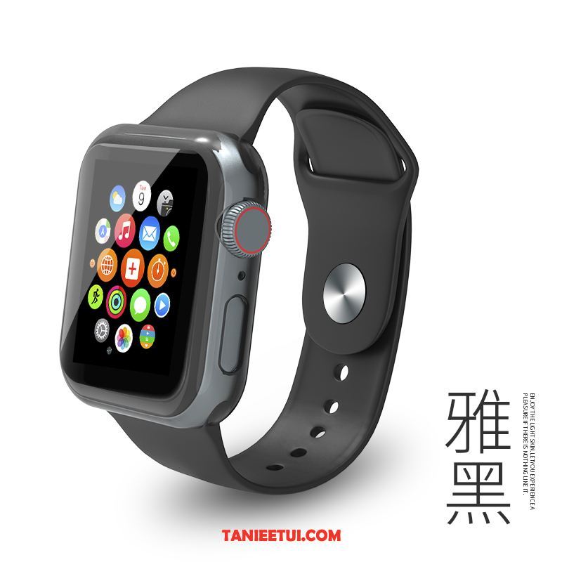 Etui Apple Watch Series 4 Ochraniacz Czarny Sportowe, Pokrowce Apple Watch Series 4 Silikonowe Moda Osobowość