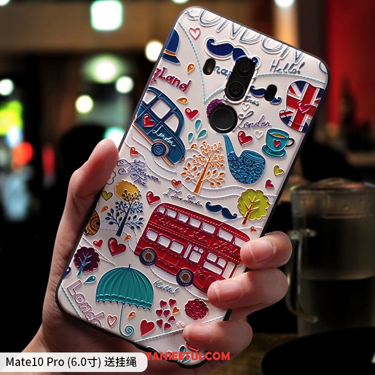 Etui Huawei Mate 10 Pro Miękki Telefon Komórkowy Relief, Obudowa Huawei Mate 10 Pro Czerwony