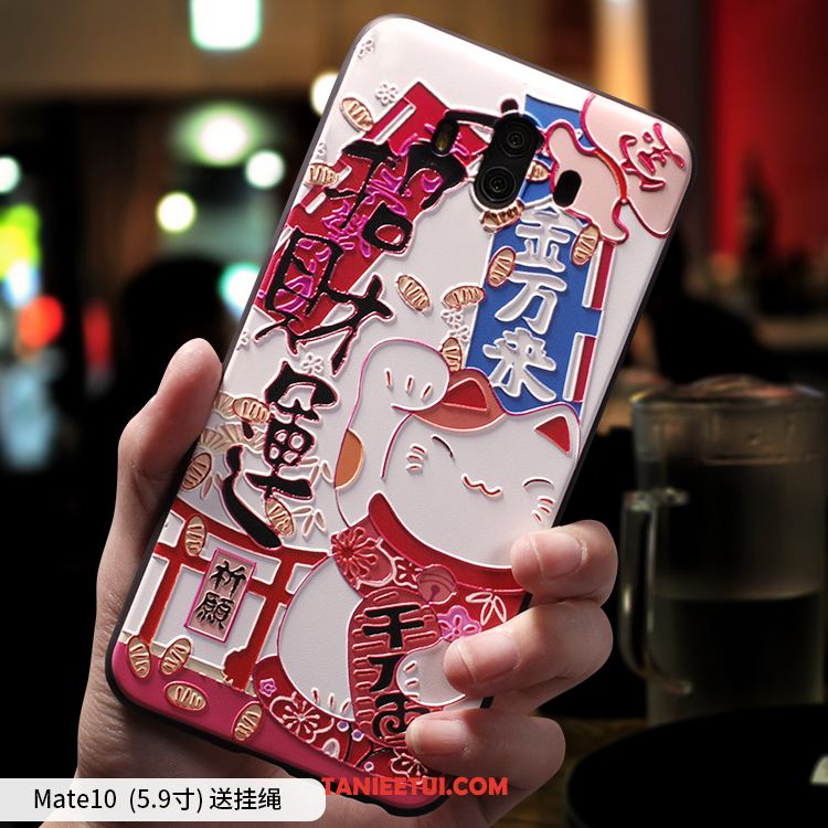 Etui Huawei Mate 10 Telefon Komórkowy Relief Miękki, Obudowa Huawei Mate 10 Czerwony