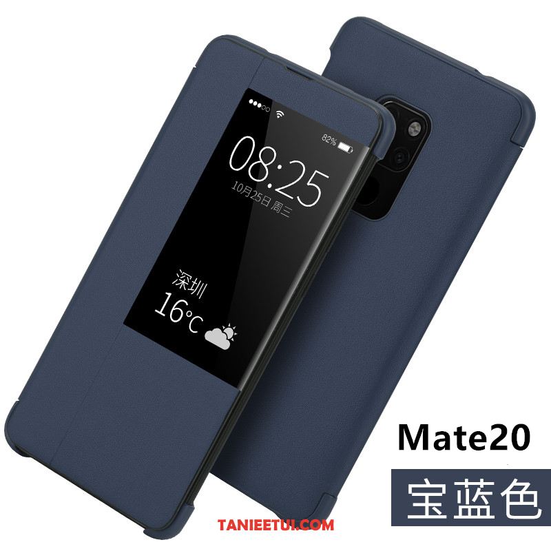 Etui Huawei Mate 20 Prawdziwa Skóra Skórzany Futerał Telefon Komórkowy, Pokrowce Huawei Mate 20 Różowe Anti-fall Ochraniacz