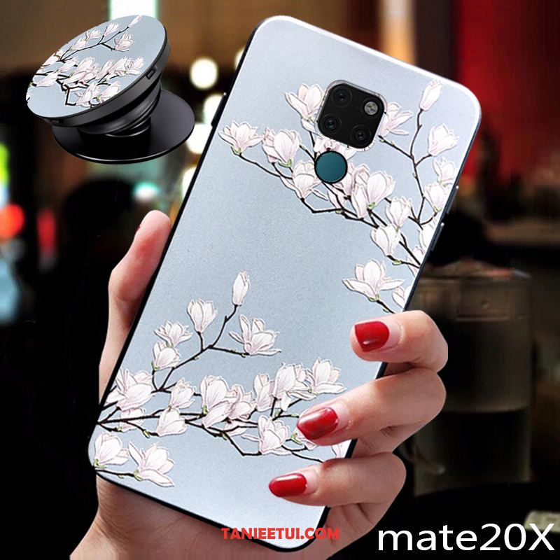 Etui Huawei Mate 20 X Anti-fall All Inclusive Kreatywne, Futerał Huawei Mate 20 X Miękki Silikonowe Kwiaty