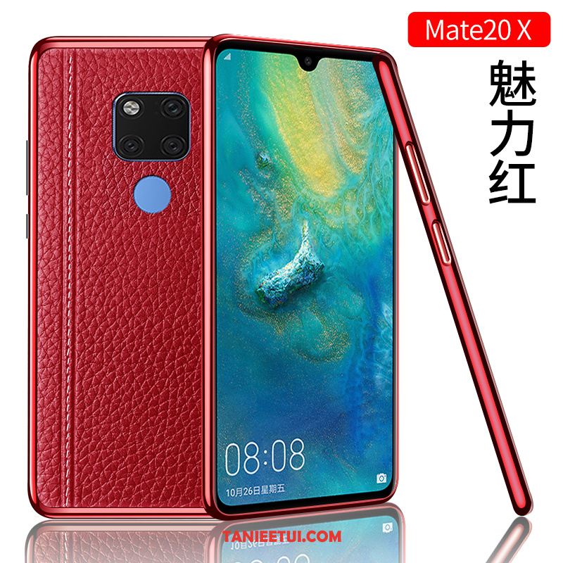 Etui Huawei Mate 20 X Anti-fall Czerwony Netto Kreatywne, Pokrowce Huawei Mate 20 X Ochraniacz Telefon Komórkowy Modna Marka