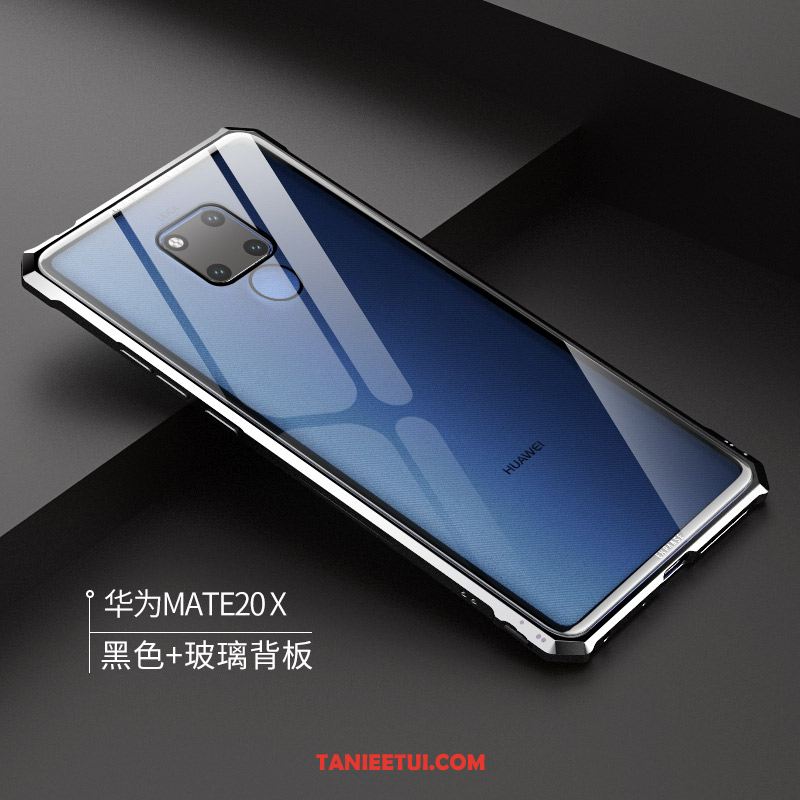 Etui Huawei Mate 20 X Metal Modna Marka Szkło Hartowane, Futerał Huawei Mate 20 X Trudno Ochraniacz Tylna Pokrywa