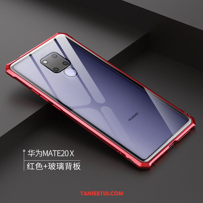 Etui Huawei Mate 20 X Metal Modna Marka Szkło Hartowane, Futerał Huawei Mate 20 X Trudno Ochraniacz Tylna Pokrywa
