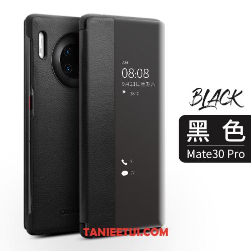 Etui Huawei Mate 30 Pro Moda Prawdziwa Skóra Telefon Komórkowy, Obudowa Huawei Mate 30 Pro Anti-fall Czerwony Ochraniacz