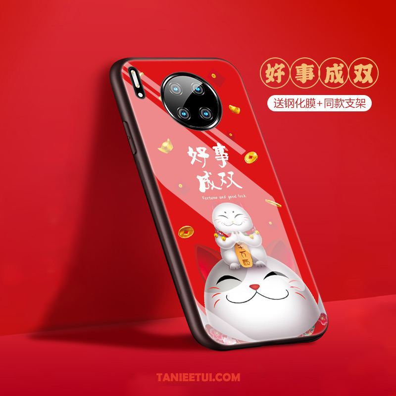 Etui Huawei Mate 30 Wysoki Koniec Chiński Styl Czerwony, Pokrowce Huawei Mate 30 Bogactwo Telefon Komórkowy Ochraniacz