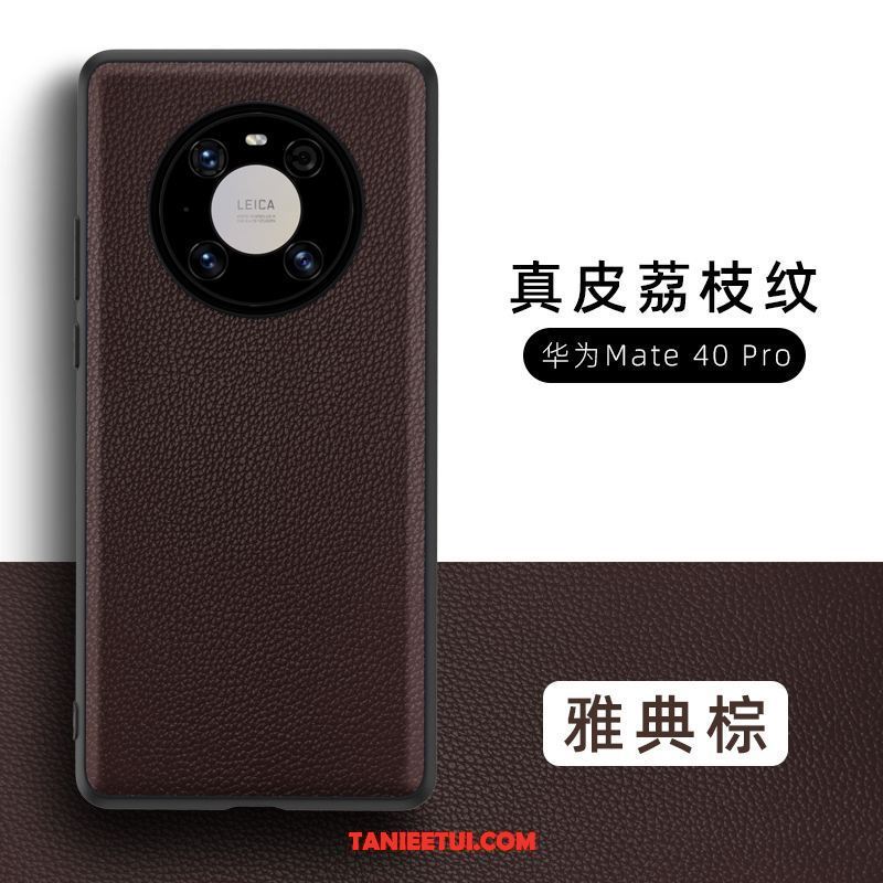 Etui Huawei Mate 40 Pro Prawdziwa Skóra All Inclusive Telefon Komórkowy, Obudowa Huawei Mate 40 Pro Ochraniacz Górna Skóra Anti-fall