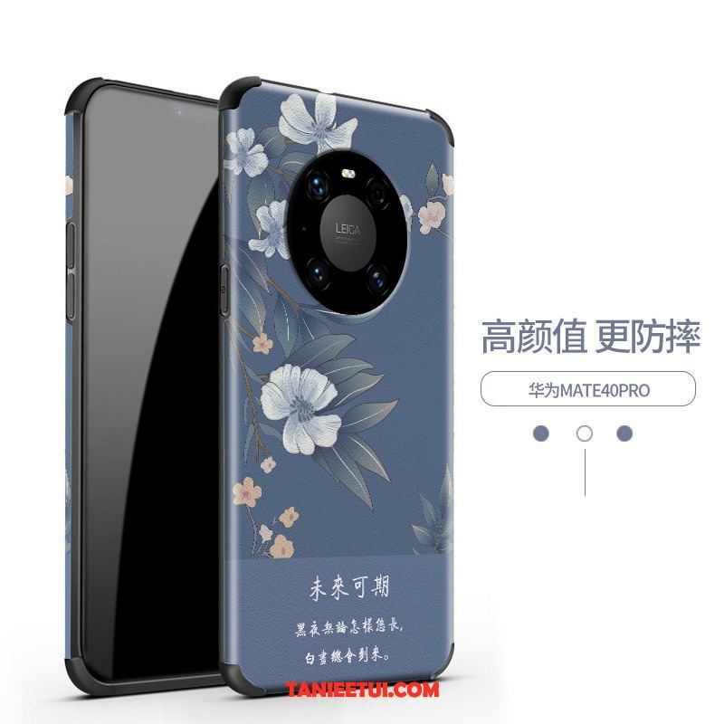 Etui Huawei Mate 40 Pro Silikonowe Purpurowy Wzór, Futerał Huawei Mate 40 Pro Relief Nowy Telefon Komórkowy