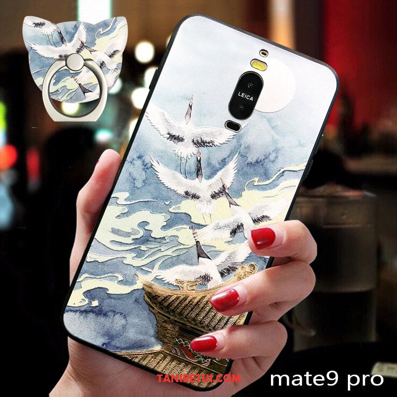 Etui Huawei Mate 9 Pro Niebieski Klamra Telefon Komórkowy, Pokrowce Huawei Mate 9 Pro Osobowość Ring Silikonowe