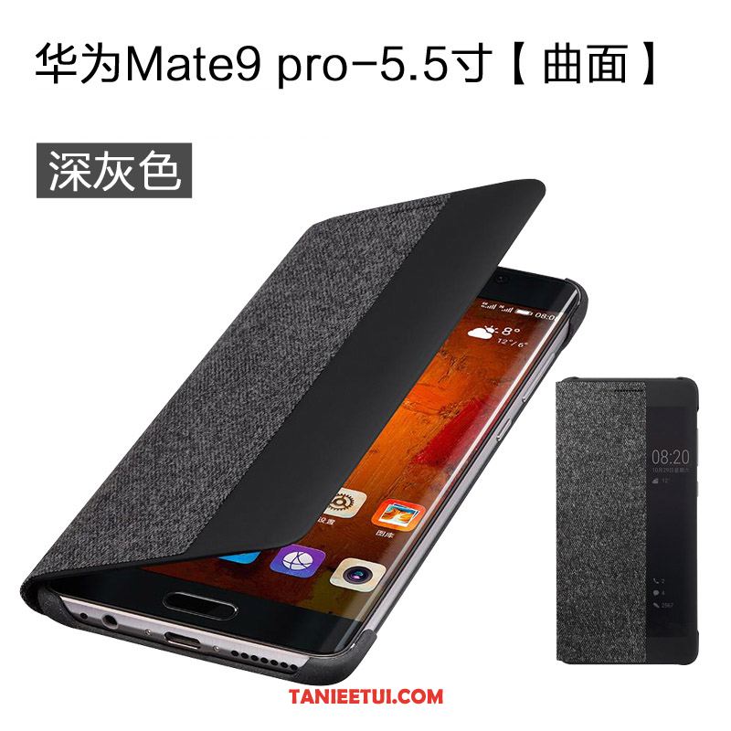 Etui Huawei Mate 9 Pro Oryginalne Ochraniacz Szary, Futerał Huawei Mate 9 Pro Windows Skórzany Futerał Telefon Komórkowy