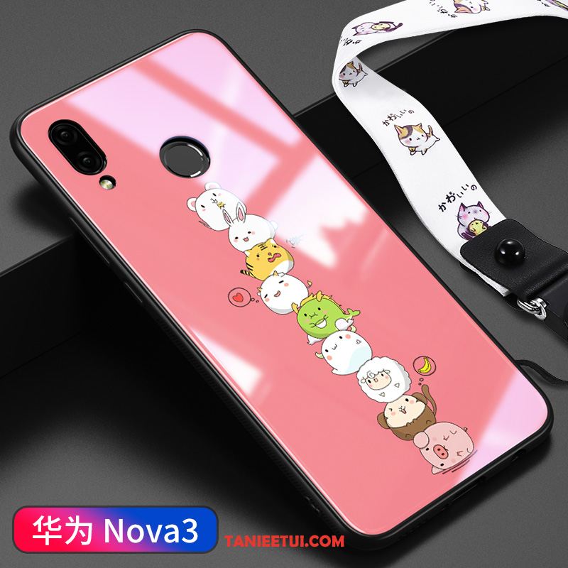 Etui Huawei Nova 3 Kreskówka Wiszące Ozdoby Telefon Komórkowy, Futerał Huawei Nova 3 Cienkie Szkło Silikonowe