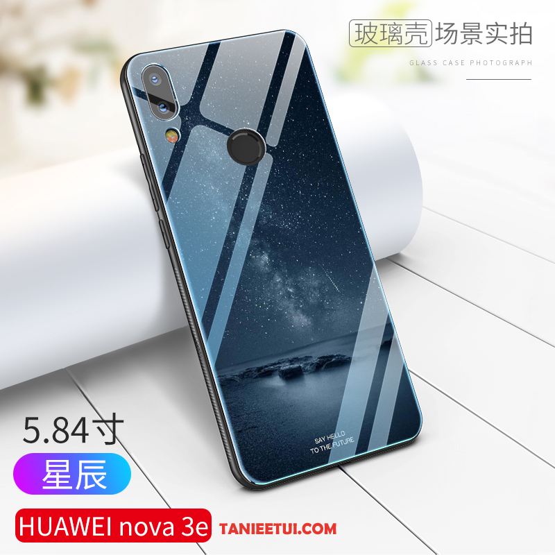 Etui Huawei Nova 3e Gwiaździsty Tendencja Trudno, Obudowa Huawei Nova 3e Modna Marka Niebieski Anti-fall