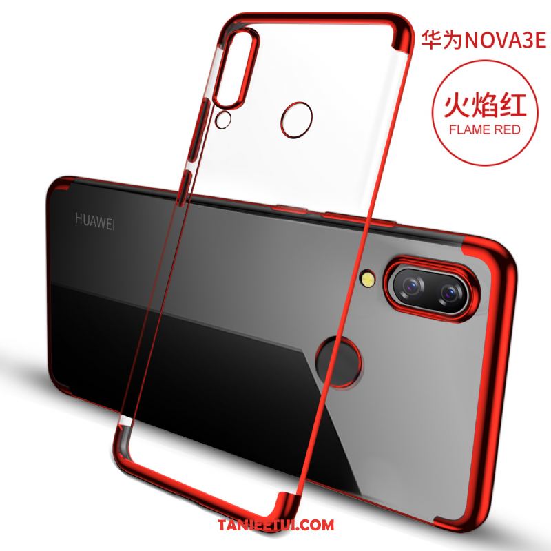 Etui Huawei Nova 3e Miękki Różowe Ochraniacz, Obudowa Huawei Nova 3e Modna Marka Czerwony Netto Kreatywne