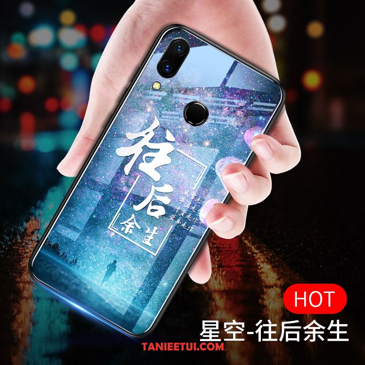 Etui Huawei Nova 3e Tendencja Modna Marka Niebieski, Obudowa Huawei Nova 3e Gwiaździsty Szkło All Inclusive