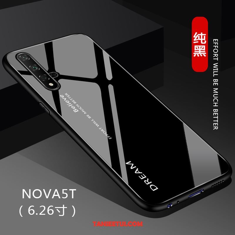 Etui Huawei Nova 5t Jednolity Kolor Gradient Czarny, Pokrowce Huawei Nova 5t All Inclusive Czerwony Netto Ochraniacz