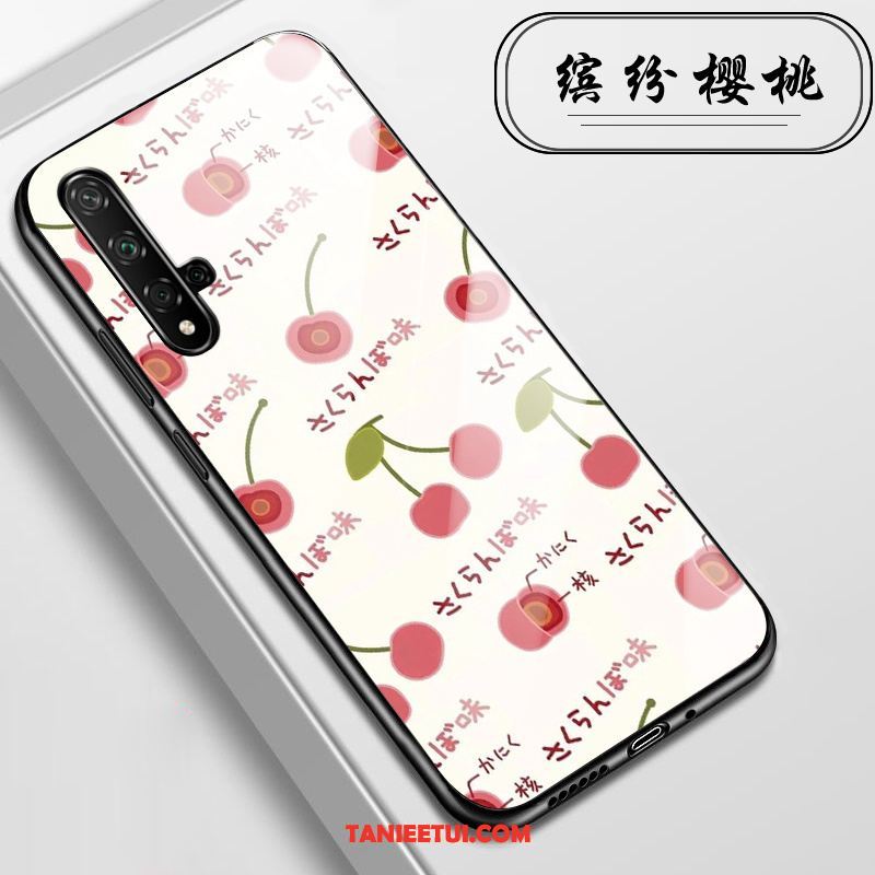 Etui Huawei Nova 5t Szkło Telefon Komórkowy Różowe, Futerał Huawei Nova 5t Anti-fall All Inclusive Kwiaty