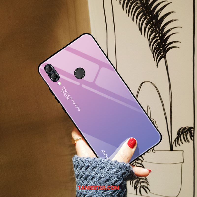 Etui Huawei P Smart 2019 Niebieski Proste Ochraniacz, Obudowa Huawei P Smart 2019 Anti-fall Szkło Hartowane Kolor Gradientu
