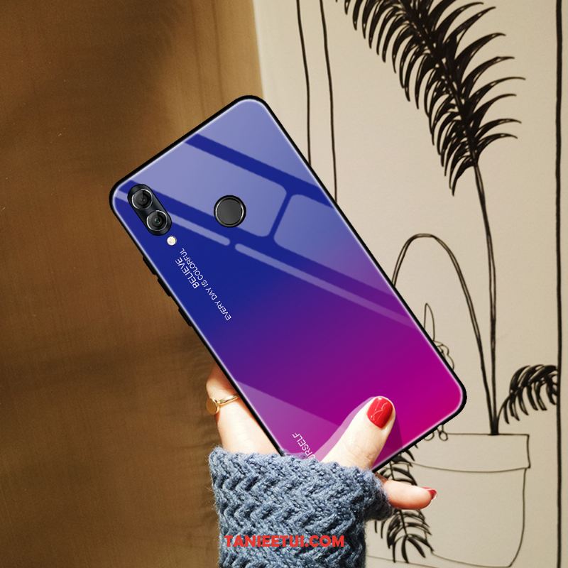 Etui Huawei P Smart 2019 Niebieski Proste Ochraniacz, Obudowa Huawei P Smart 2019 Anti-fall Szkło Hartowane Kolor Gradientu