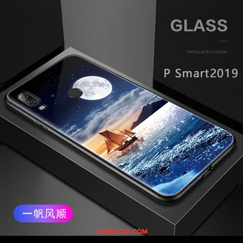Etui Huawei P Smart 2019 Ochraniacz Wzór Czerwony Netto, Obudowa Huawei P Smart 2019 Nubuku Silikonowe Czarny