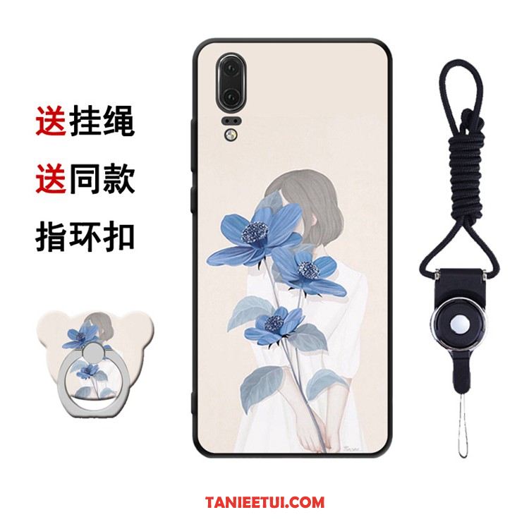 Etui Huawei P20 Osobowość Ochraniacz Piękny, Obudowa Huawei P20 Wiszące Ozdoby Telefon Komórkowy Kreskówka Beige