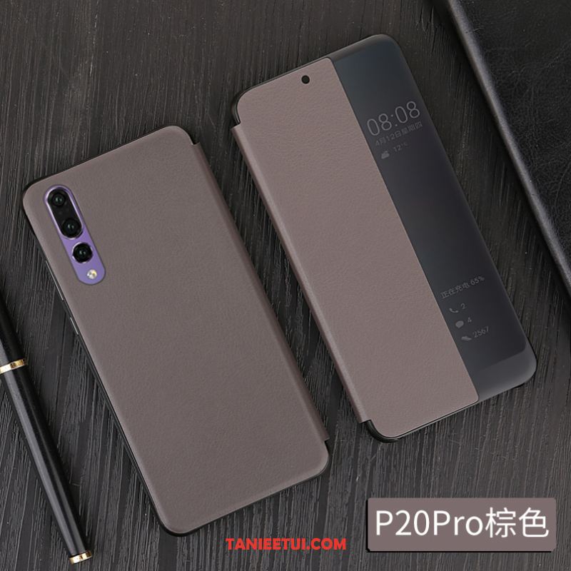 Etui Huawei P20 Pro All Inclusive Prawdziwa Skóra Anti-fall, Futerał Huawei P20 Pro Telefon Komórkowy Kreatywne Lustro