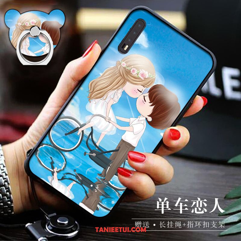 Etui Huawei P20 Pro Wiszące Ozdoby Telefon Komórkowy Kreatywne, Futerał Huawei P20 Pro Ring Niebieski Miękki