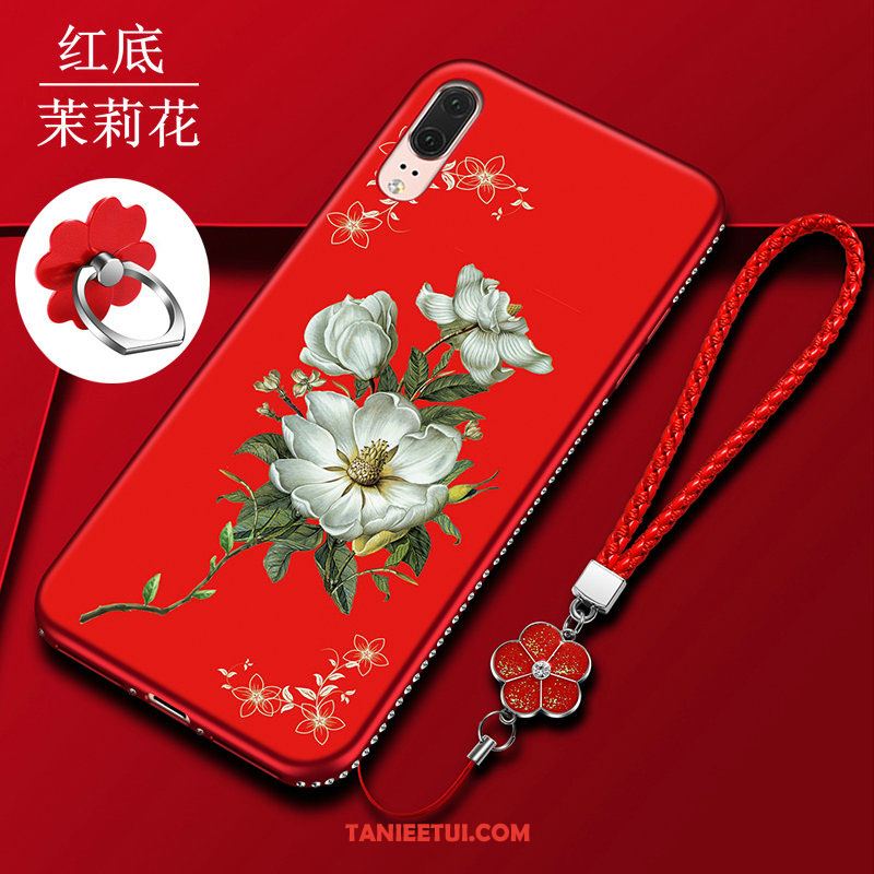 Etui Huawei P20 Silikonowe Telefon Komórkowy Miękki, Futerał Huawei P20 Ochraniacz Czerwony Anti-fall