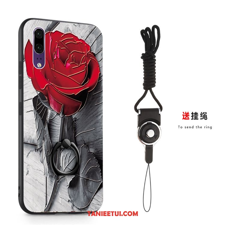 Etui Huawei P20 Trudno Ochraniacz Telefon Komórkowy, Obudowa Huawei P20 Miękki Różowe Wspornik