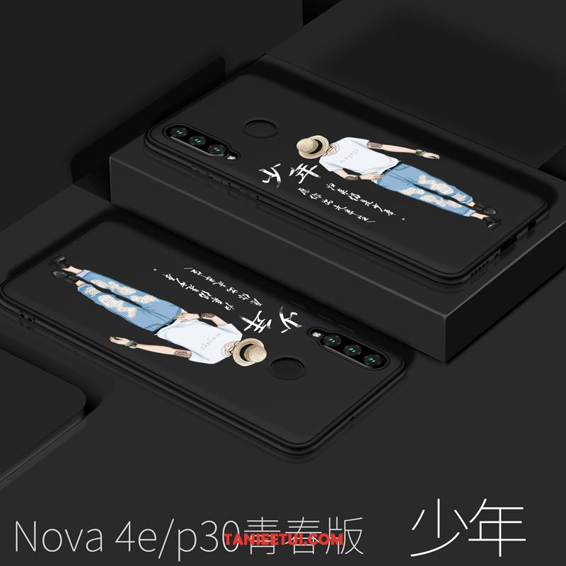 Etui Huawei P30 Lite Miękki Silikonowe Wiatr, Obudowa Huawei P30 Lite Czarny Osobowość Anti-fall