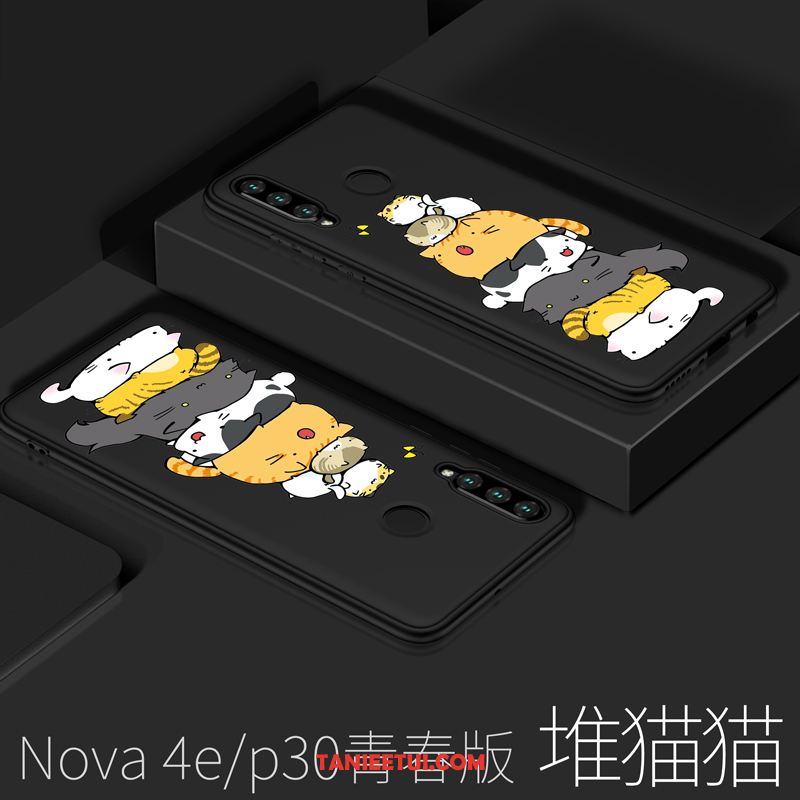 Etui Huawei P30 Lite Miękki Silikonowe Wiatr, Obudowa Huawei P30 Lite Czarny Osobowość Anti-fall