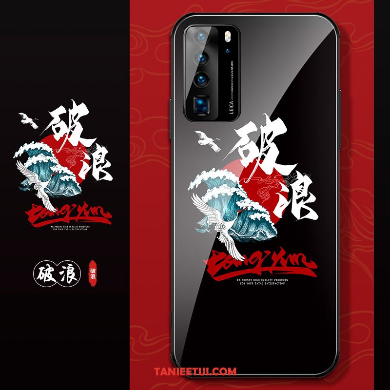 Etui Huawei P40 Anti-fall Ochraniacz Kreatywne, Pokrowce Huawei P40 Telefon Komórkowy Czerwony Netto Czarny