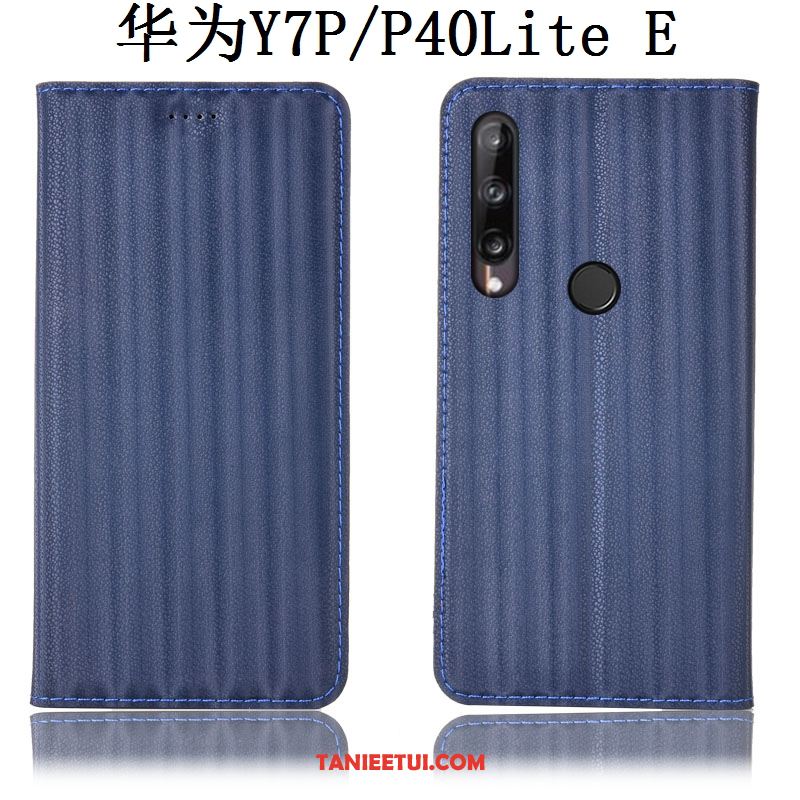 Etui Huawei P40 Lite E Prawdziwa Skóra Gradient Telefon Komórkowy, Pokrowce Huawei P40 Lite E Czarny Anti-fall Ochraniacz