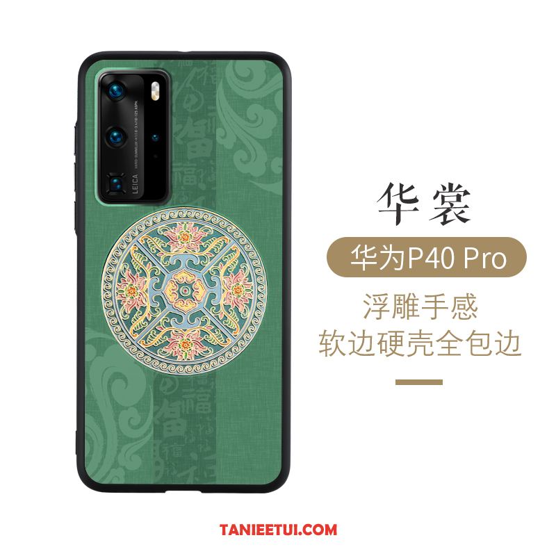 Etui Huawei P40 Pro Chiński Styl Relief Telefon Komórkowy, Obudowa Huawei P40 Pro Anti-fall Niebieski Ochraniacz