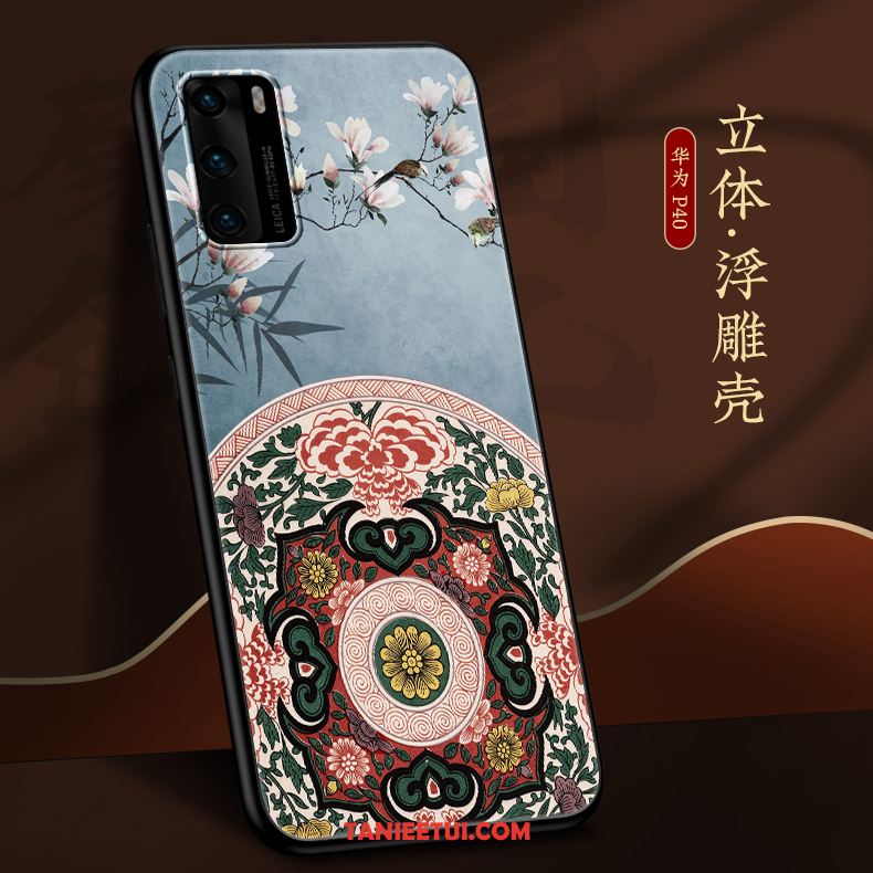 Etui Huawei P40 Wiatr Silikonowe Modna Marka, Futerał Huawei P40 Kreatywne Nowy Chiński Styl Beige Farbe