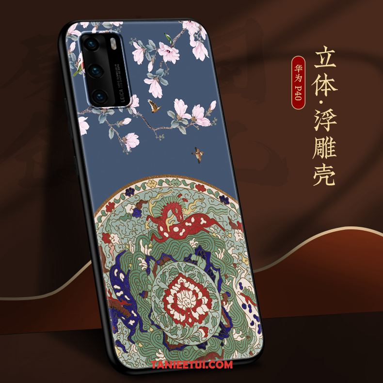 Etui Huawei P40 Wiatr Silikonowe Modna Marka, Futerał Huawei P40 Kreatywne Nowy Chiński Styl Beige Farbe