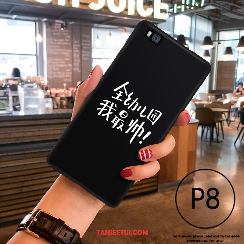 Etui Huawei P8 Czarny All Inclusive Ochraniacz, Obudowa Huawei P8 Miękki Młodzież Kreskówka