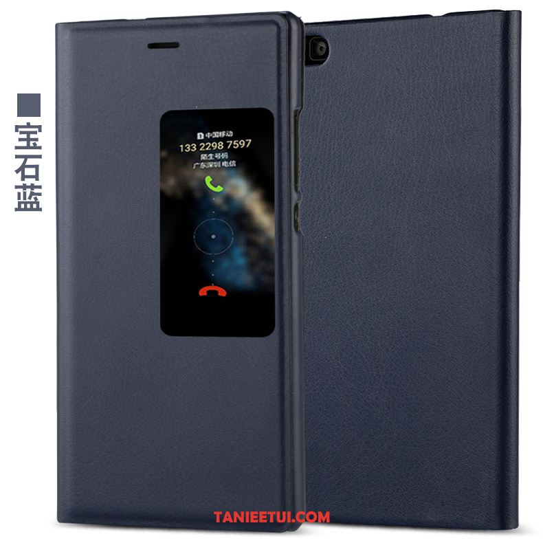 Etui Huawei P8 Skórzany Futerał Klapa Ochraniacz, Obudowa Huawei P8 Biały Anti-fall Telefon Komórkowy