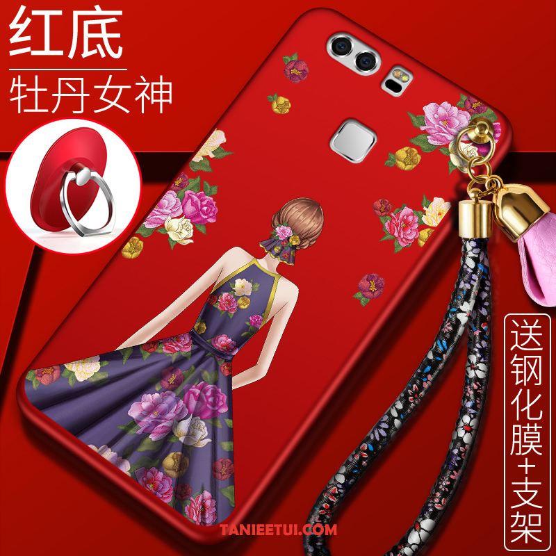Etui Huawei P9 Anti-fall Nowy Telefon Komórkowy, Pokrowce Huawei P9 Czerwony Nubuku Silikonowe