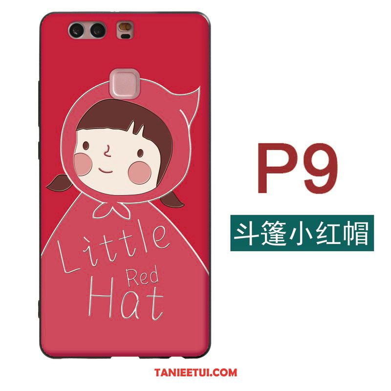 Etui Huawei P9 Mały Telefon Komórkowy Czerwony, Futerał Huawei P9 Miękki Kreskówka Piękny