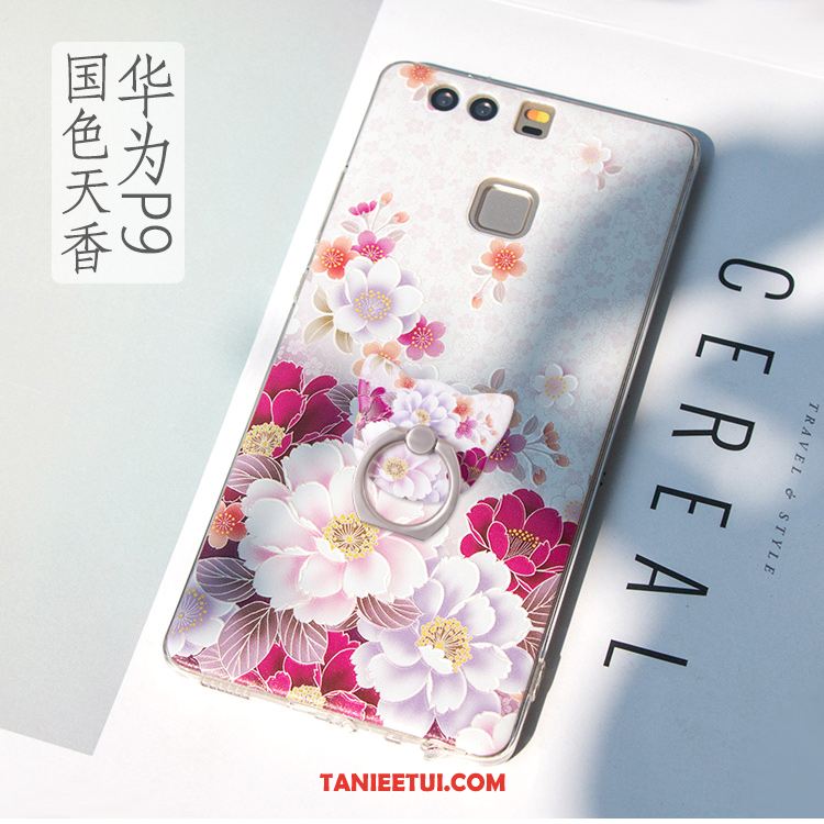 Etui Huawei P9 Osobowość Miękki Telefon Komórkowy, Obudowa Huawei P9 Biały Relief Wiszące Ozdoby