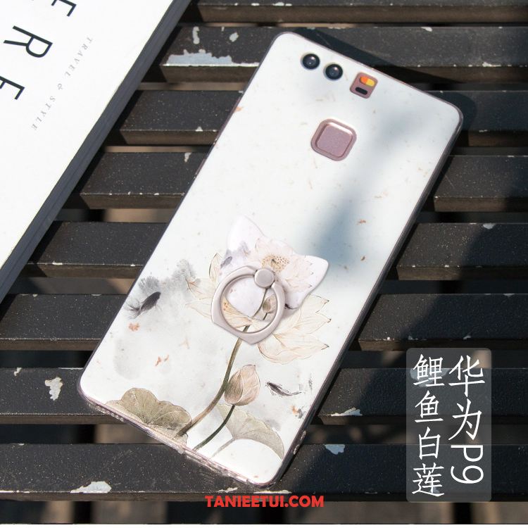 Etui Huawei P9 Osobowość Miękki Telefon Komórkowy, Obudowa Huawei P9 Biały Relief Wiszące Ozdoby
