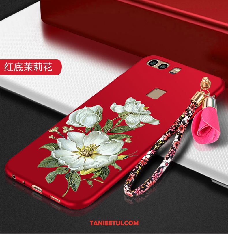 Etui Huawei P9 Plus Czerwony Szkło Hartowane Telefon Komórkowy, Futerał Huawei P9 Plus Filmy Miękki Pu