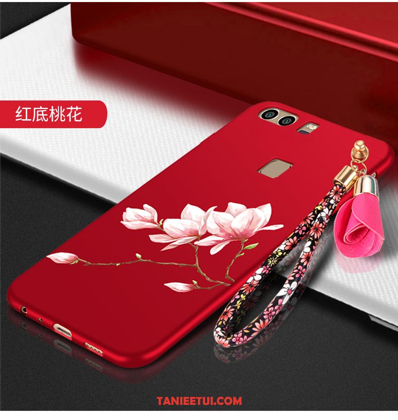 Etui Huawei P9 Plus Czerwony Szkło Hartowane Telefon Komórkowy, Futerał Huawei P9 Plus Filmy Miękki Pu