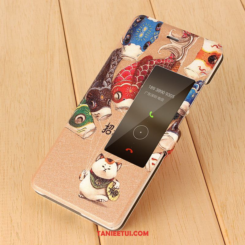 Etui Huawei P9 Telefon Komórkowy Kreatywne Siatkowe, Pokrowce Huawei P9 Ochraniacz Skórzany Futerał Spoczynek Beige