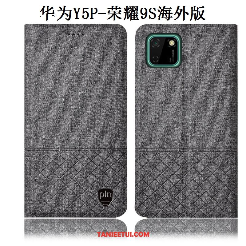 Etui Huawei Y5p Bawełna I Len All Inclusive Skórzany Futerał, Pokrowce Huawei Y5p Telefon Komórkowy Ochraniacz Różowe