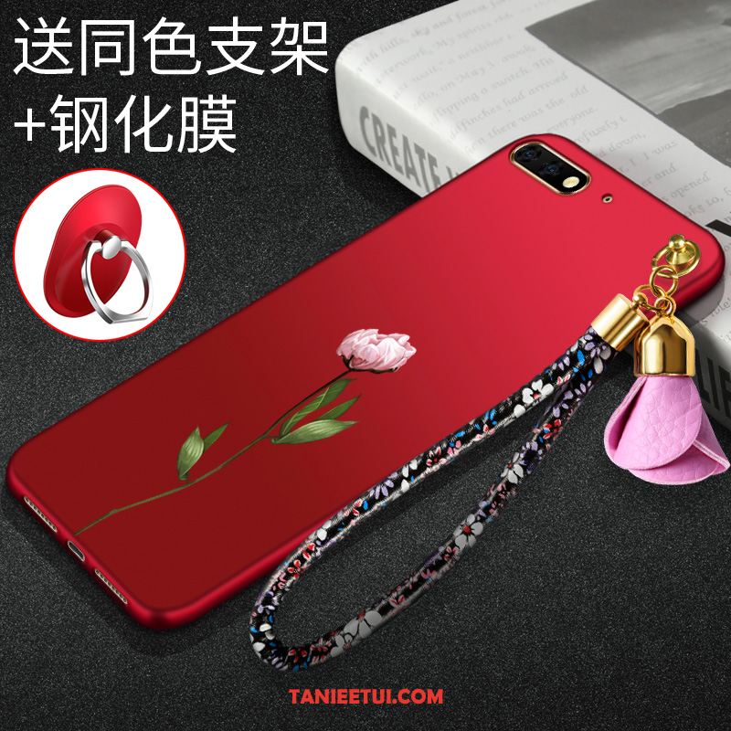 Etui Huawei Y6 2018 Czerwony Filmy Telefon Komórkowy, Obudowa Huawei Y6 2018 Miękki Ochraniacz Wspornik