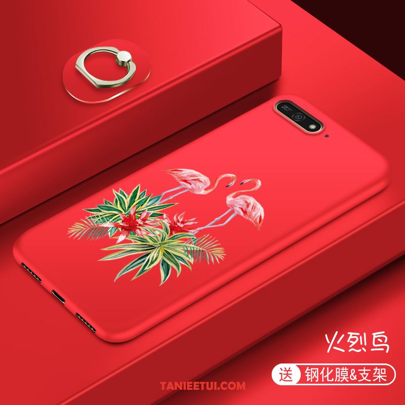 Etui Huawei Y6 2018 Czerwony Netto Anti-fall Osobowość, Obudowa Huawei Y6 2018 Kreatywne Chłodna Kreskówka